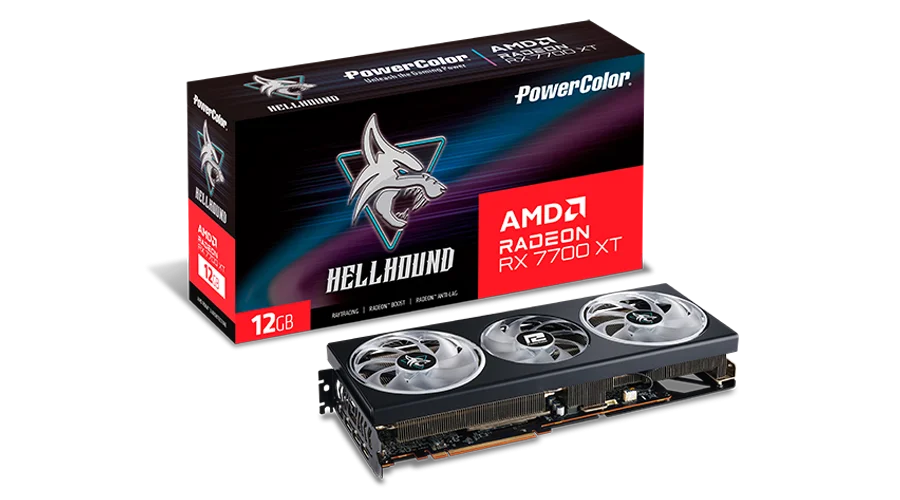 PowerColor Hellhound AMD Radeon RX 7700 XT 12GB GDDR6